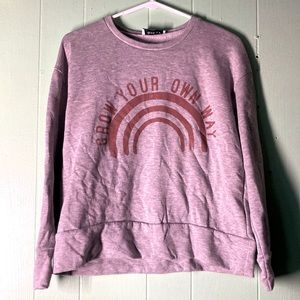 Gray and beige sweatshirt women’s medium